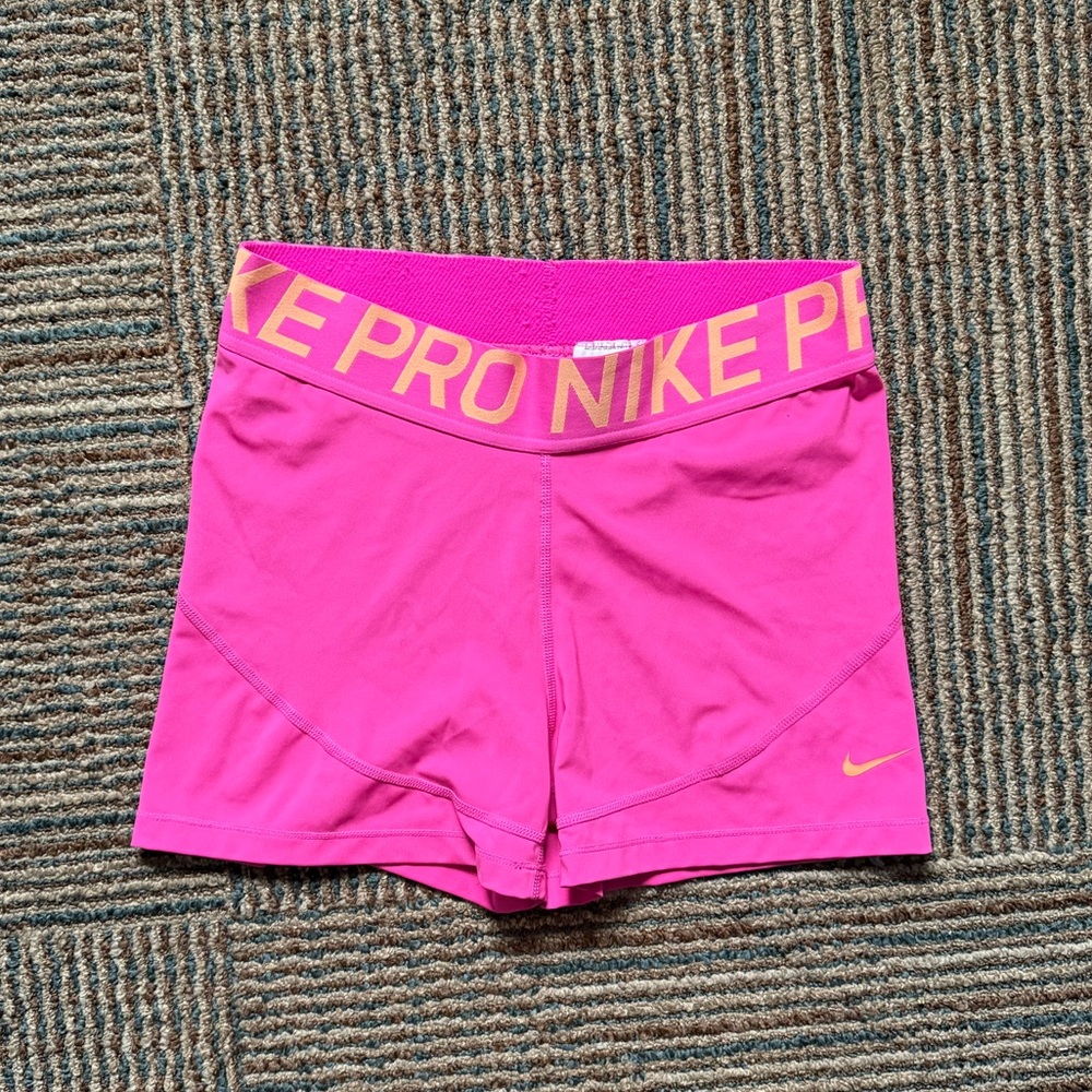 Nike Women's Hot Pink Pro Athletic Shorts